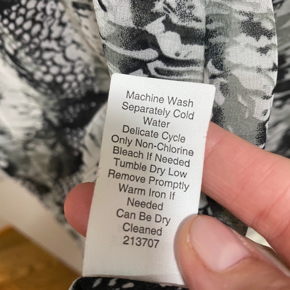 CAbi sheer blouse in snakeskin print- size M - Picture 5 of 6